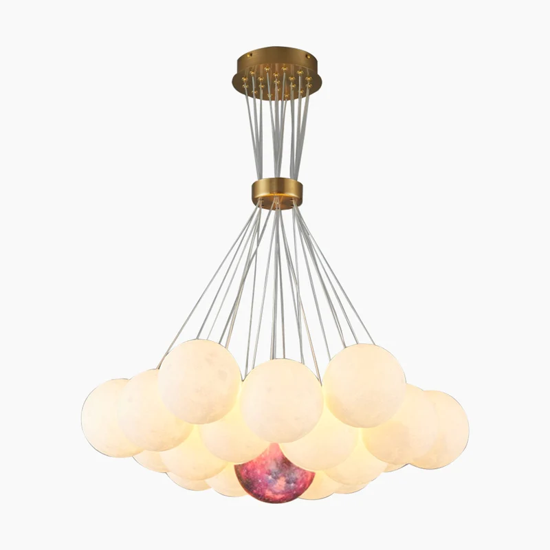 Bubble Chandelier Lighting Modern 3D Printed Balloon Globe Moon