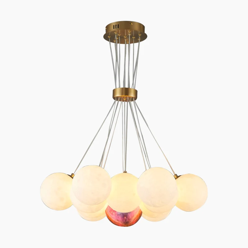 Bubble Chandelier Lighting Modern 3D Printed Balloon Globe Moon