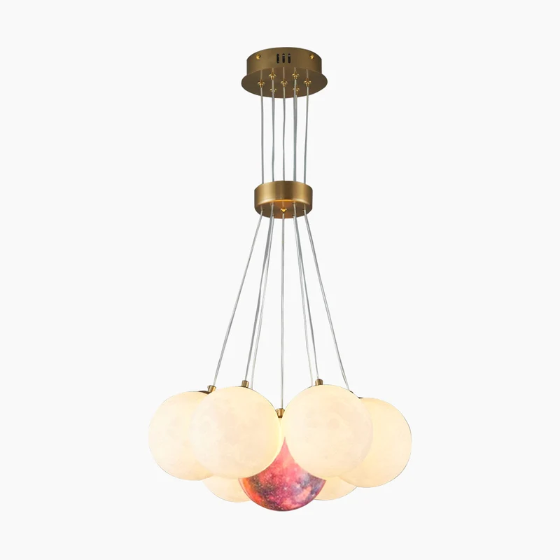 Bubble Chandelier Lighting Modern 3D Printed Balloon Globe Moon