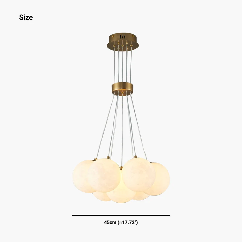Bubble Chandelier Lighting Modern 3D Printed Balloon Globe Moon