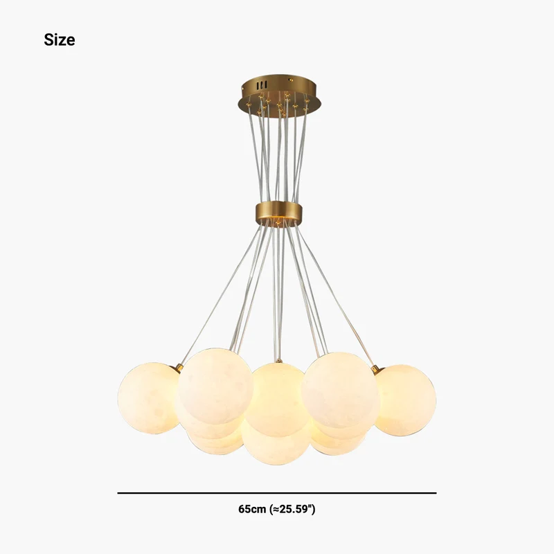 Bubble Chandelier Lighting Modern 3D Printed Balloon Globe Moon
