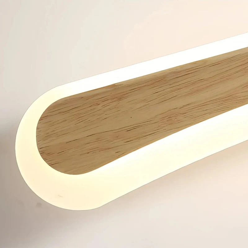 Wandleuchte fürs Badezimmer aus Holz, skandinavischer Stil