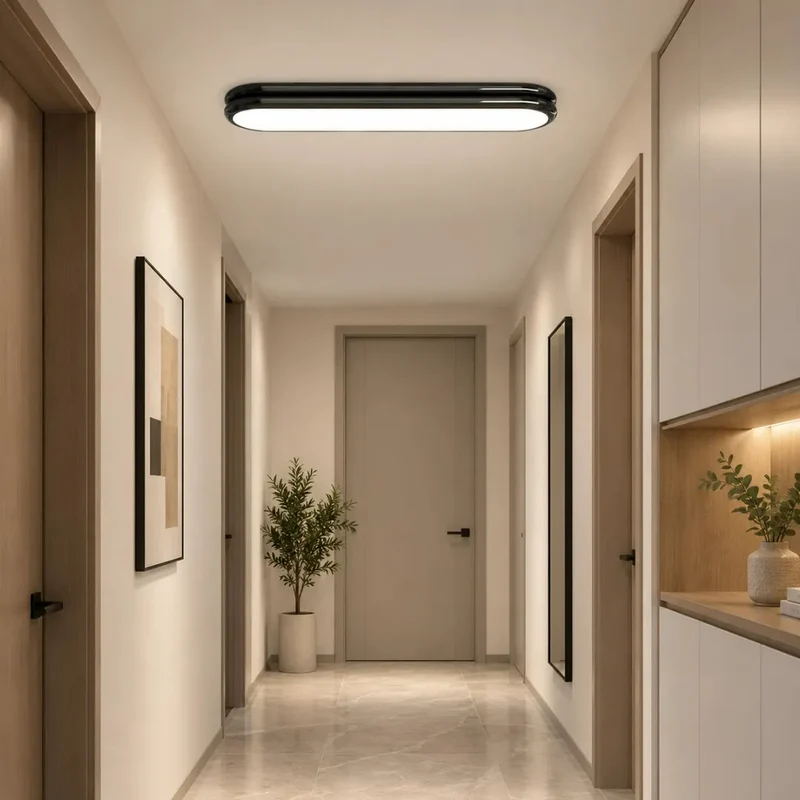 Ovale LED-Deckenleuchte modern für Flur und Eingangsbereich