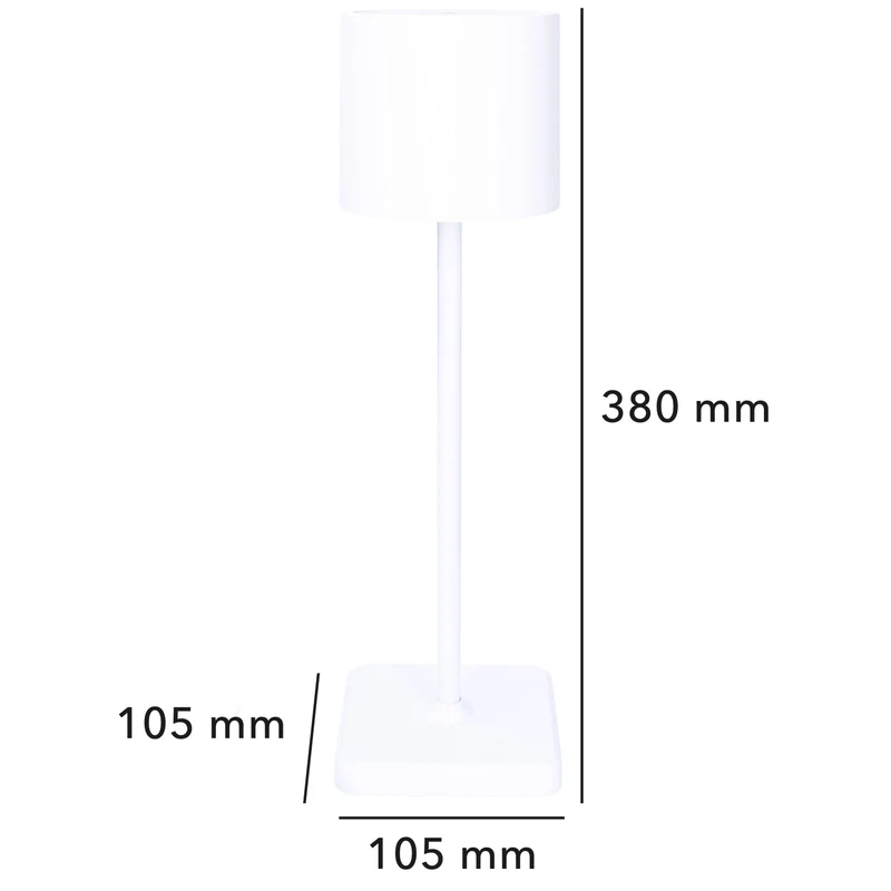 Akku LED-Tischleuchte weiß dimmbar IP54 warm-neutral-kaltweiß Ladeschale - LED's Light