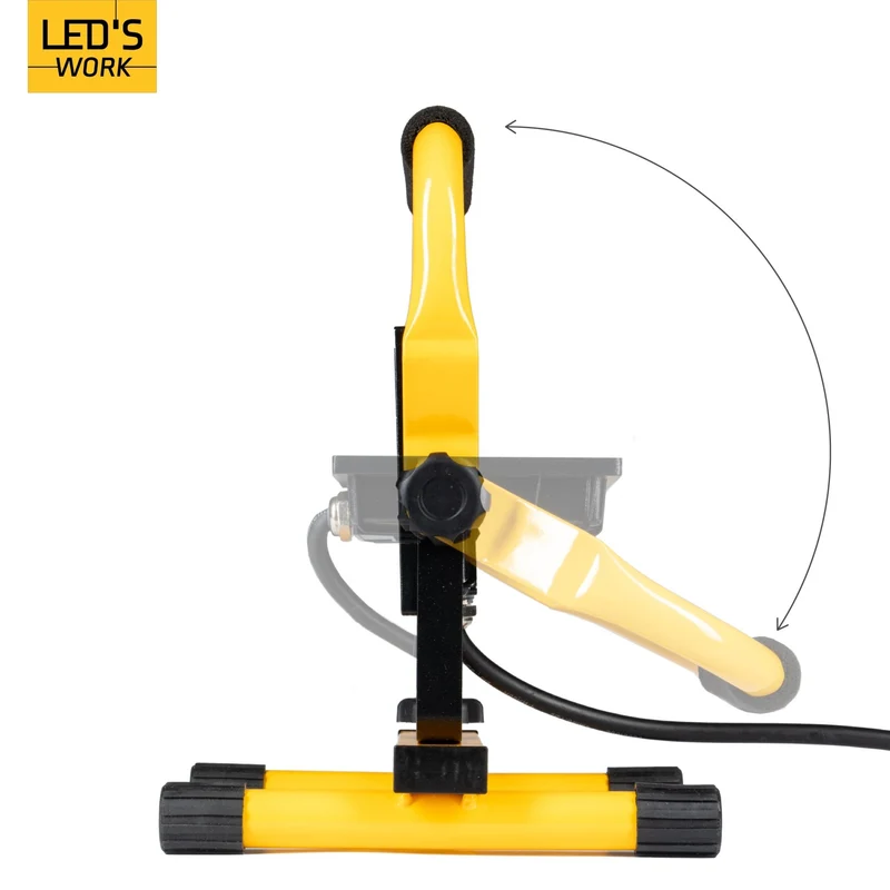 LED Arbeitsleuchte 30W 2.700 Lumen 4000K neutralweiß IP65 Baustrahler tragbar mit Ständer | Bauleuchte Werkstattleuchte Außenbeleuchtung robust spritzwassergeschützt - LED's Work