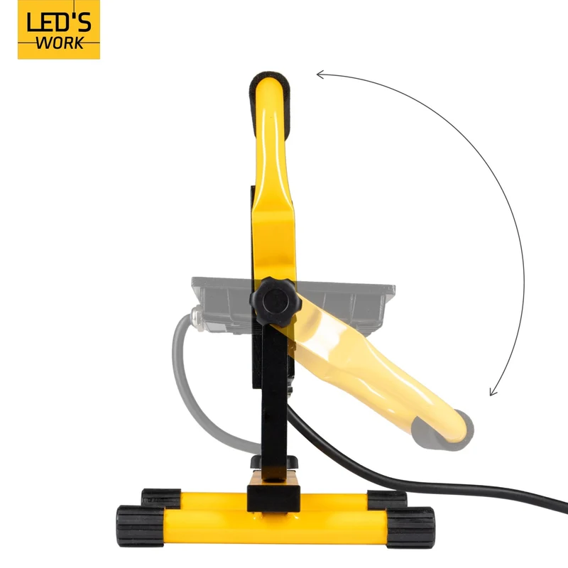LED Arbeitsleuchte 50W 4.200 Lumen 4000K neutralweiß IP65 Baustrahler tragbar mit Ständer | Bauleuchte Werkstattleuchte Außenbeleuchtung robust spritzwassergeschützt - LED's Work
