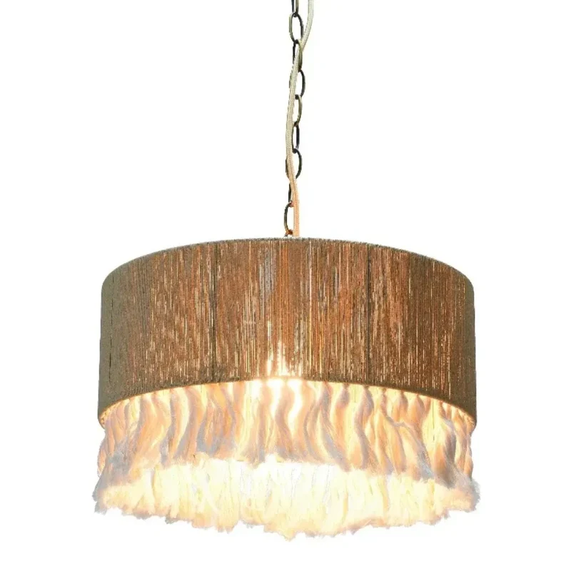 Boho Pendelleuchte aus Seil für Esszimmer