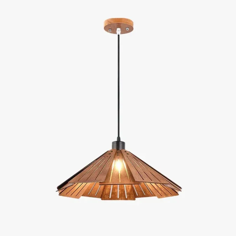 Skandinavische Pendelleuchte aus Holz mit Blumen Design für Esszimmer