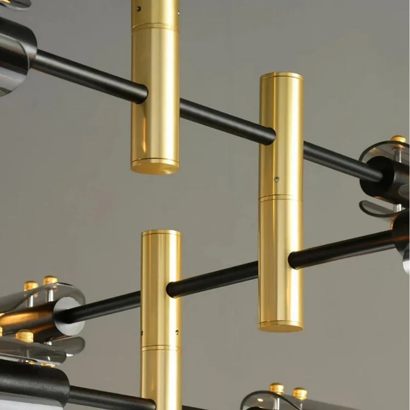 Moderner Sputnik Kronleuchter aus Metall und Glas für das Esszimmer