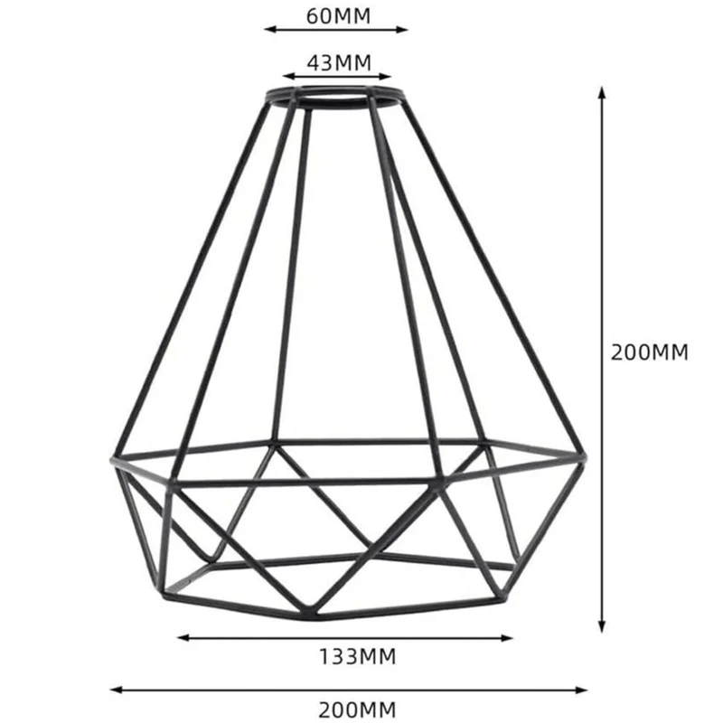 LEDSone Moderner geometrischer Käfig Lampenschirm ~3283