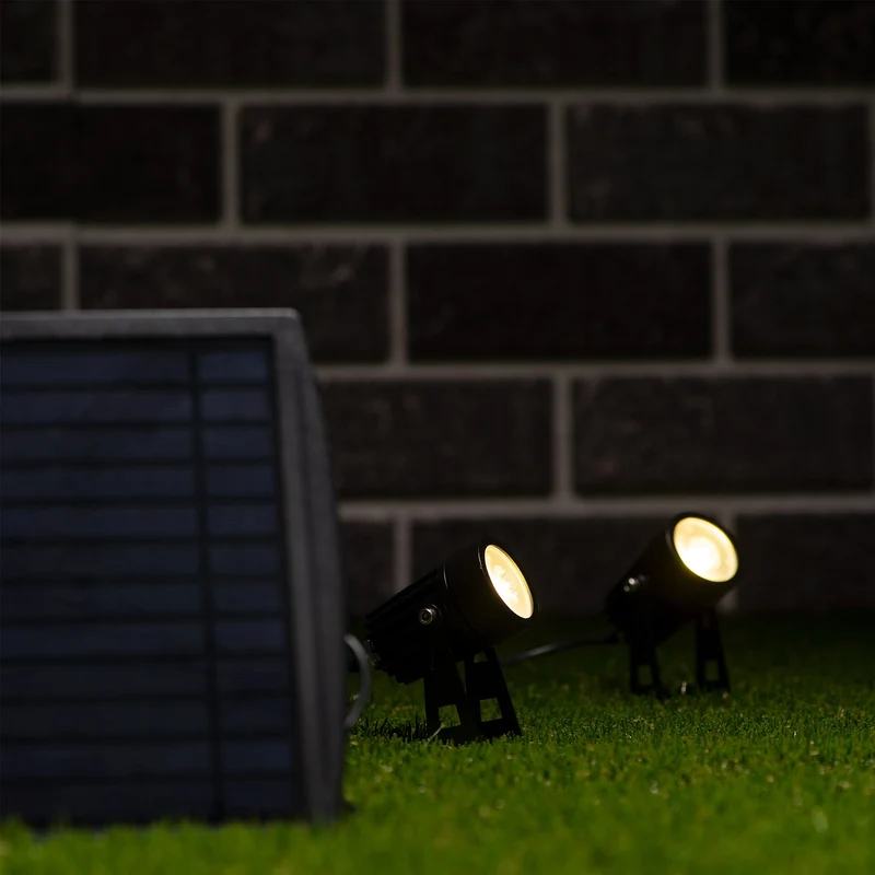 LED's Light Solar LED Gartenlampe mit Solarpanel und Erdspieß - Automatisches An- und Ausschalten - Mit Sensor - IP65 wasserdicht