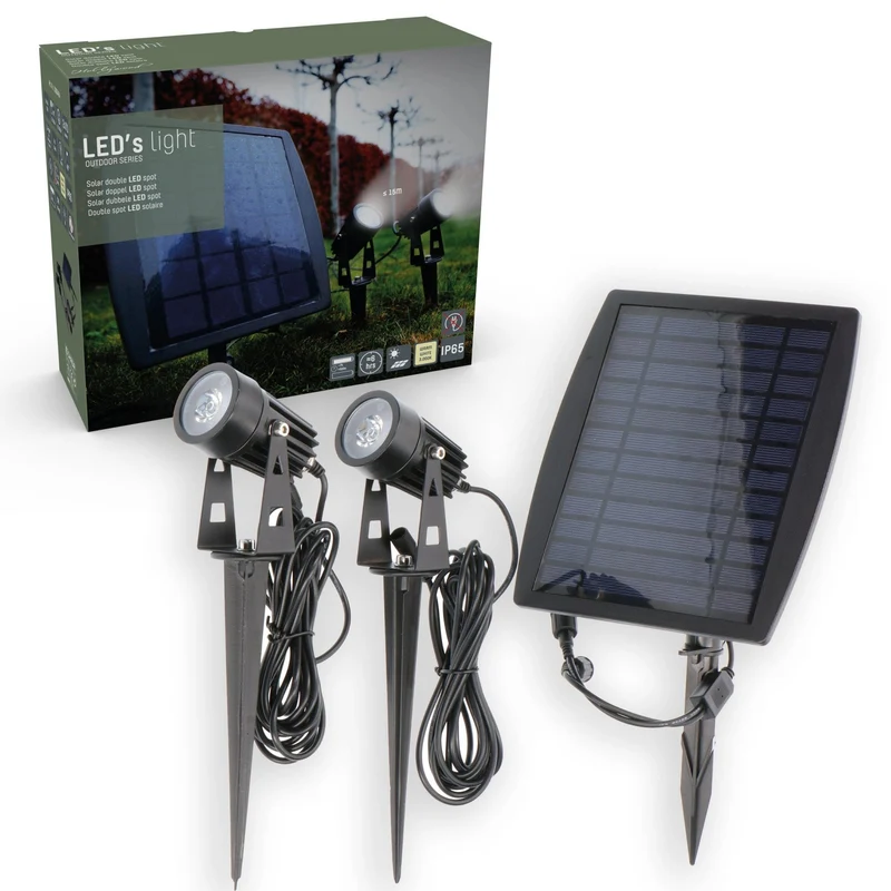 LED's Light Solar LED Gartenlampe mit Solarpanel und Erdspieß - Automatisches An- und Ausschalten - Mit Sensor - IP65 wasserdicht