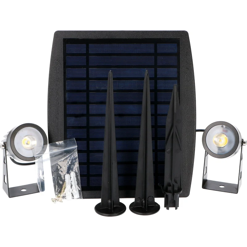 LED's Light Solar LED Gartenlampe mit Solarpanel und Erdspieß - Automatisches An- und Ausschalten - Mit Sensor - IP65 wasserdicht