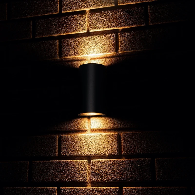 Außen-Wandleuchte grau 2x GU10 IP54 für LED und Halogen bis 35W - LED's Light