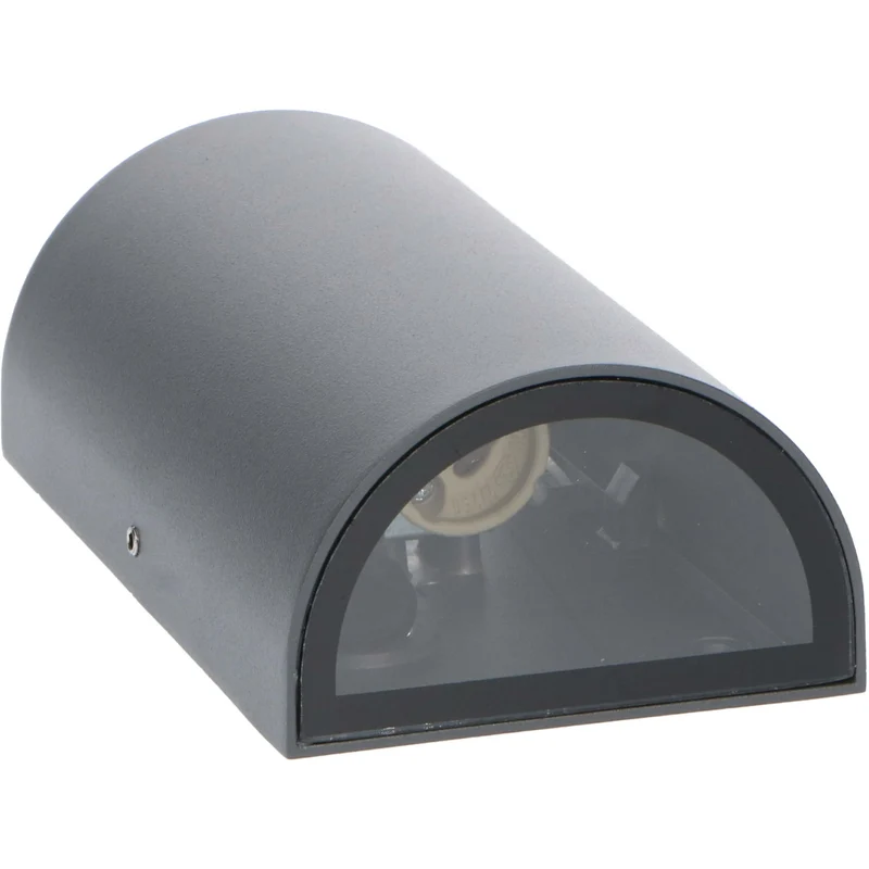 Außen-Wandleuchte grau 2x GU10 IP54 für LED und Halogen bis 35W - LED's Light