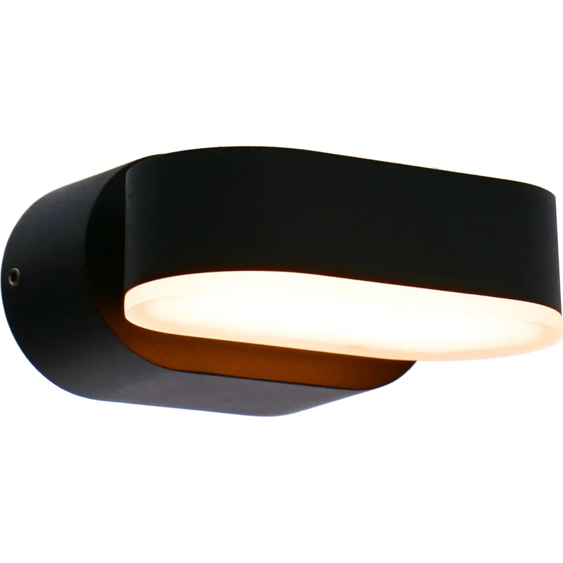 LED-Außenwandleuchte schwarz 1-flammig 7,5 Watt drehbar 340° - LED's Light