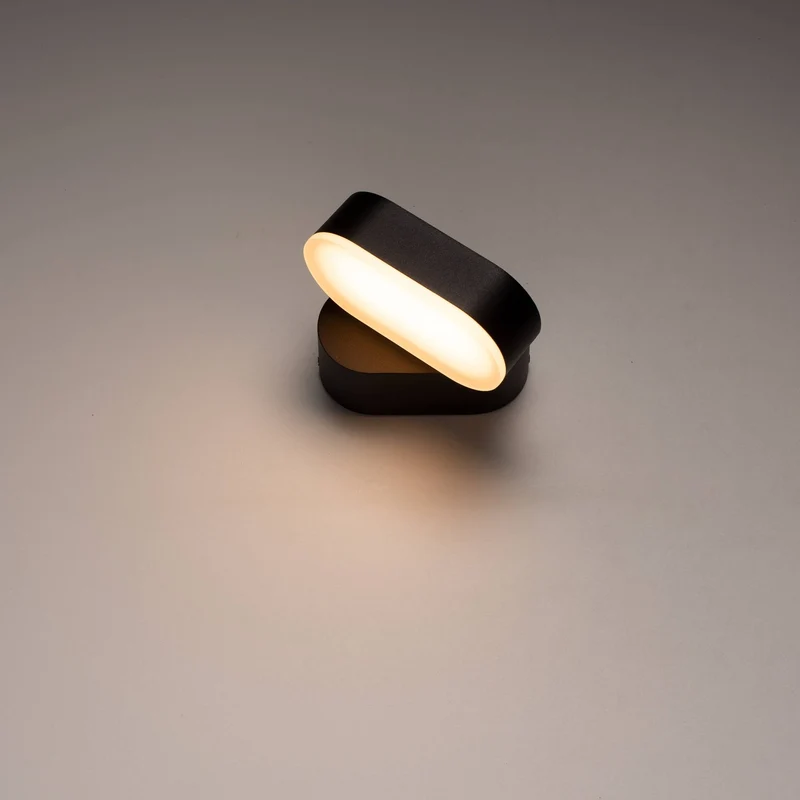 LED-Außenwandleuchte schwarz 1-flammig 7,5 Watt drehbar 340° - LED's Light
