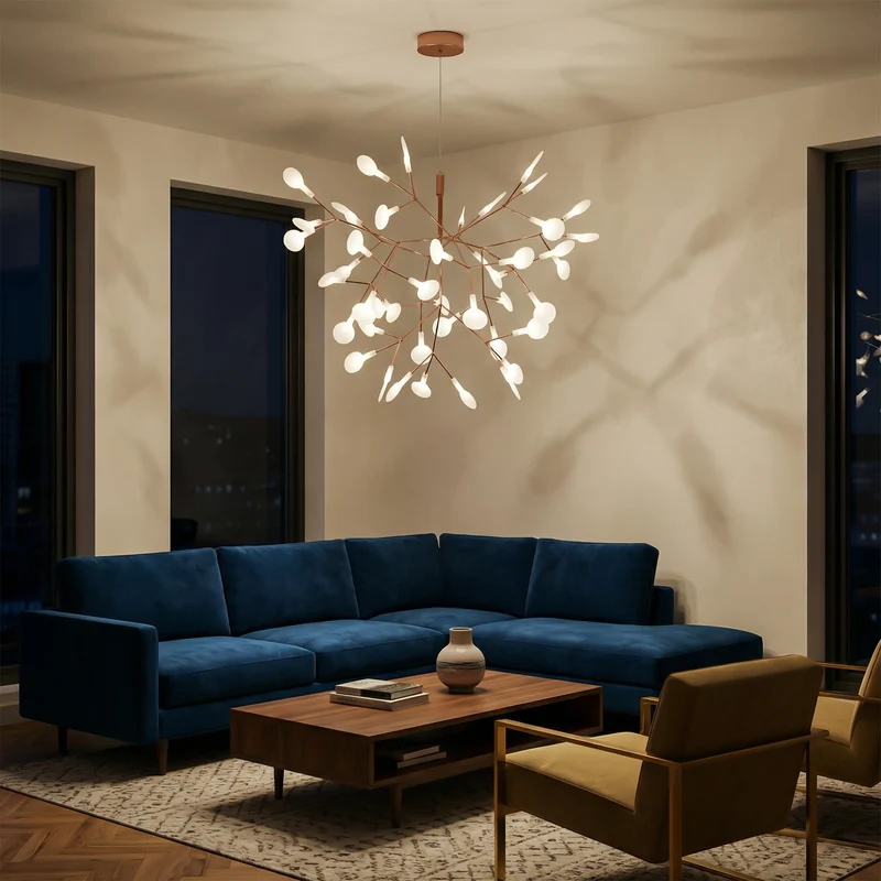 Hängeleuchte mit nordischem Design und Zweig-Motiv – Skulpturales Licht – Firefly