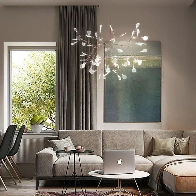 Hängeleuchte mit nordischem Design und Zweig-Motiv – Skulpturales Licht – Firefly