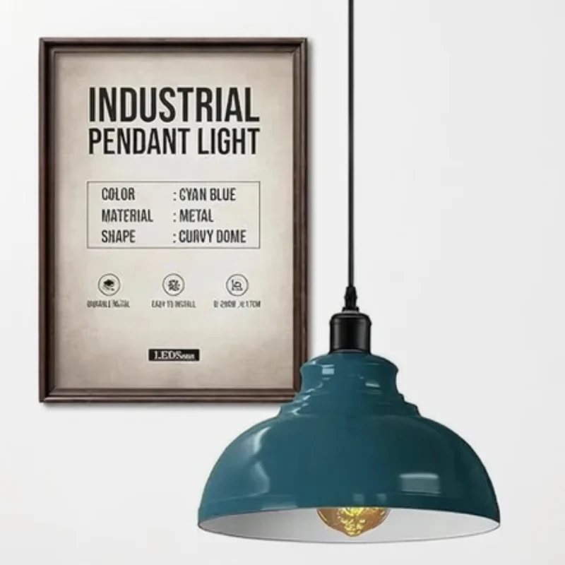 LEDSONE Bunte Pendelleuchten Industrie Metall Ø 29cm ~3277