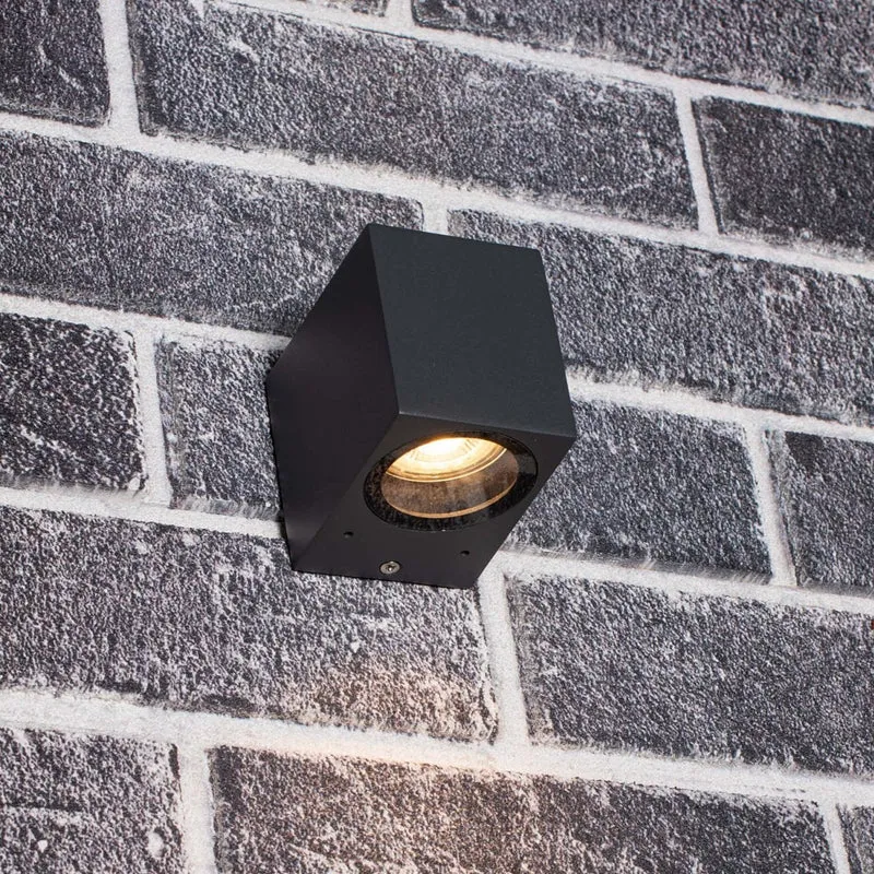 LED Wandleuchte GU10 max. 35W IP44 Anthrazit - LED's Light