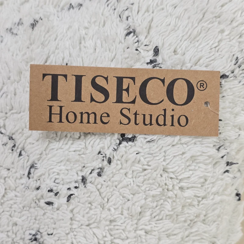 Tiseco Berber Dotted 45x45cm Zierkissen Weiß Schwarz Baumwolle Kissen Deko
