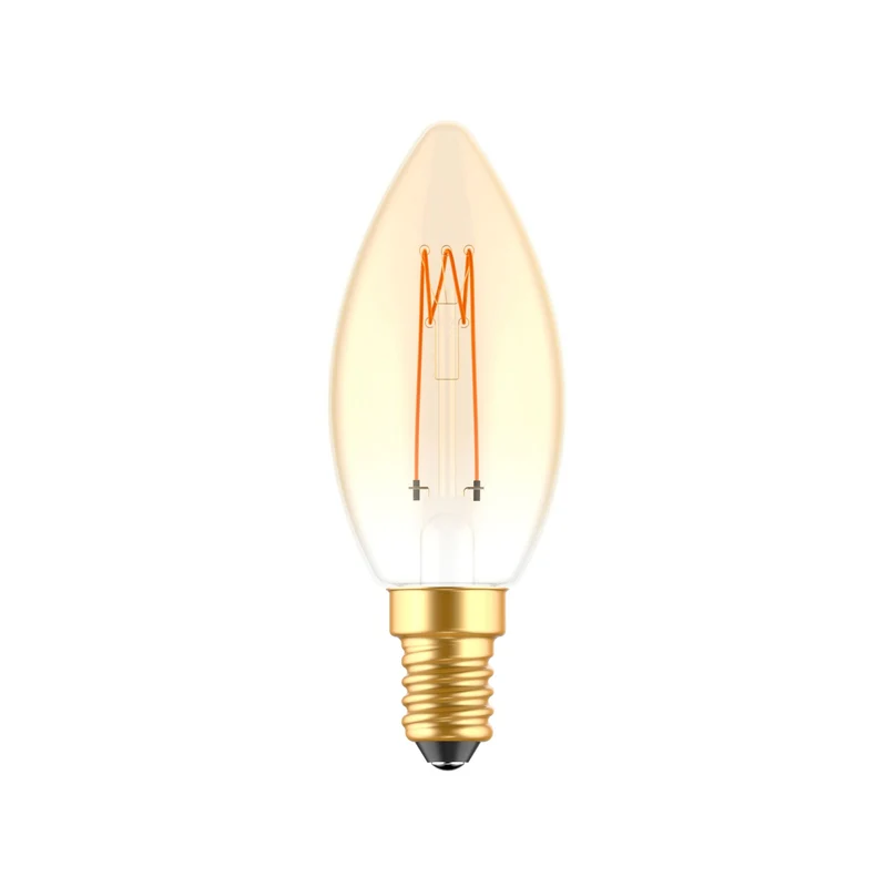 LED Filament Kerze C35 E14 2,5W 136lm 1800K Gold dimmbar Kronleuchter - LED's Light