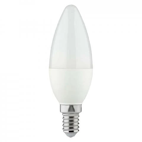 LED SMD Lampe Kerze C37 E14 4,8W 470lm 2700K warmweiß Opal Weiß - LED's Light Basic