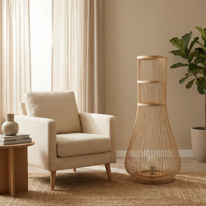 Umweltfreundliche Stehlampe Sanfte Boho-Atmosphäre – Célisca