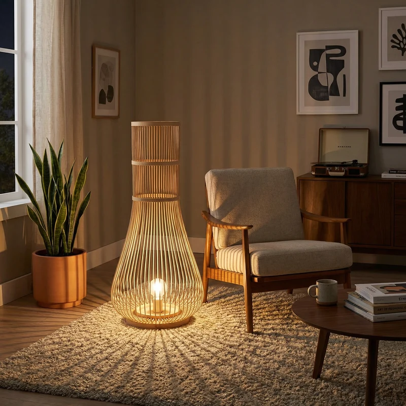 Umweltfreundliche Stehlampe Sanfte Boho-Atmosphäre – Célisca