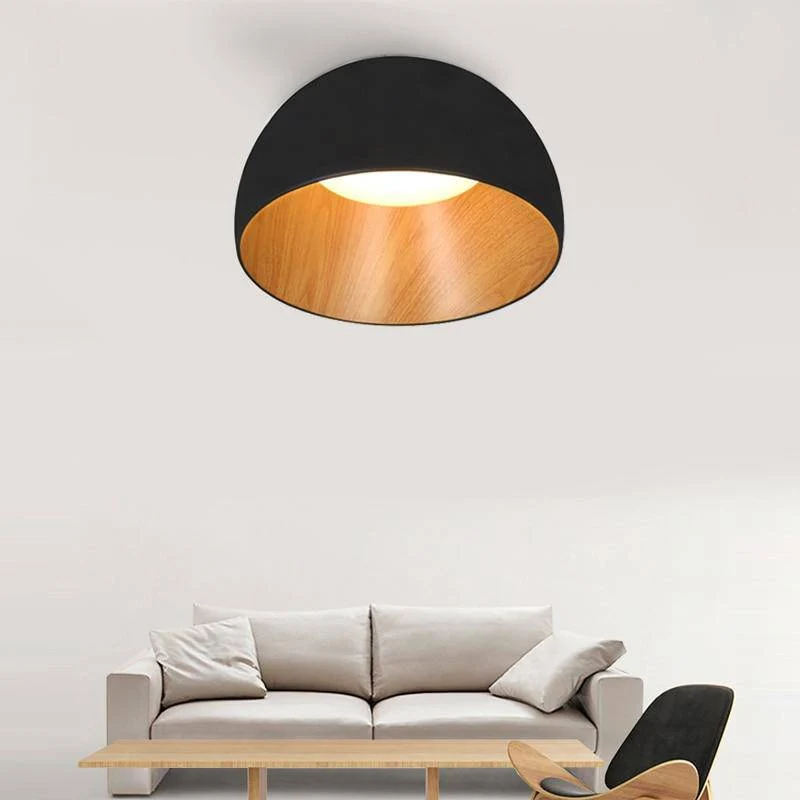 LED-Deckenleuchte Innen Holz-Metall Schalter 3 Modi – Neomara