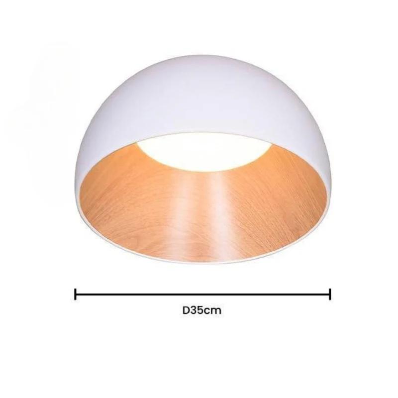 LED-Deckenleuchte Innen Holz-Metall Schalter 3 Modi – Neomara