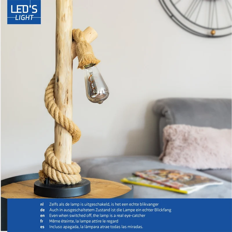 LED Edison E27 dimmbar 4,5W extra-warmweiß Smoke-Tönung ST64 - LED's Light