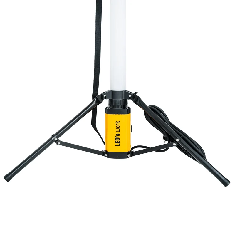LED's Arbeitsstativ Bauleuchte 12000 - 360 Grad Rundumlicht - Extra Steckdosenanschluss - IP54 wasserdicht - 100W