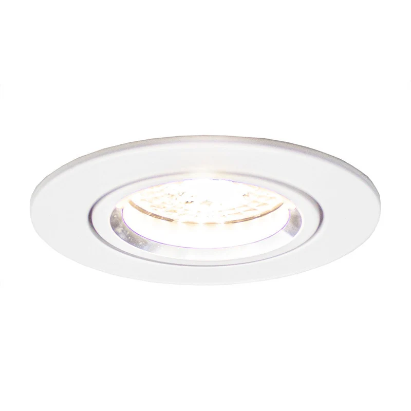 Spotbefestigung Ø70mm | Weiß | Neigbar | Single | Rund | GU10