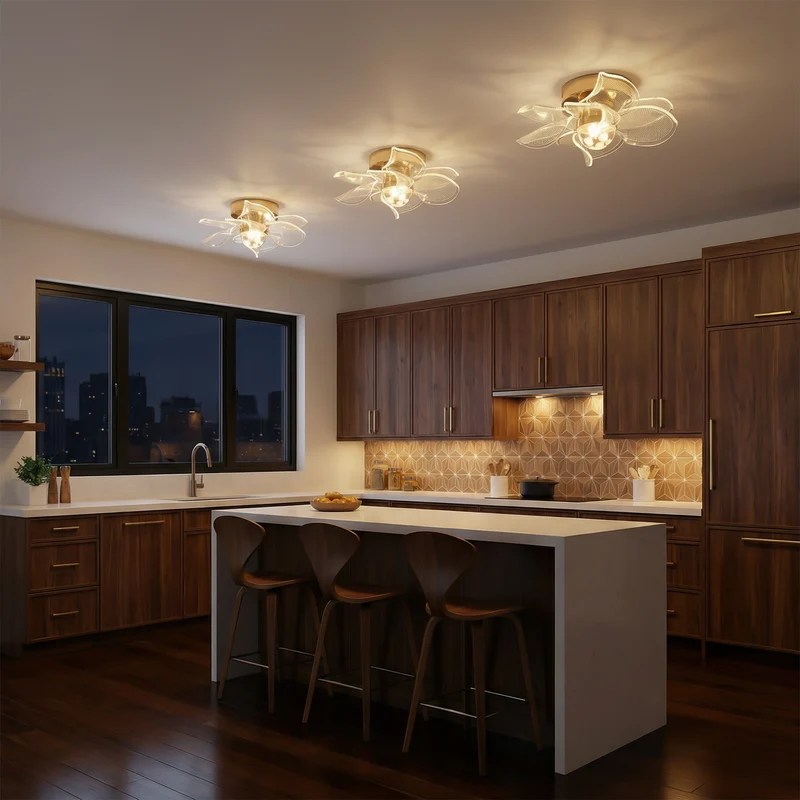 Moderne Nordische LED-Deckenleuchte Gold – Aliova
