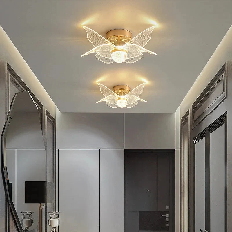Moderne Nordische LED-Deckenleuchte Gold – Aliova