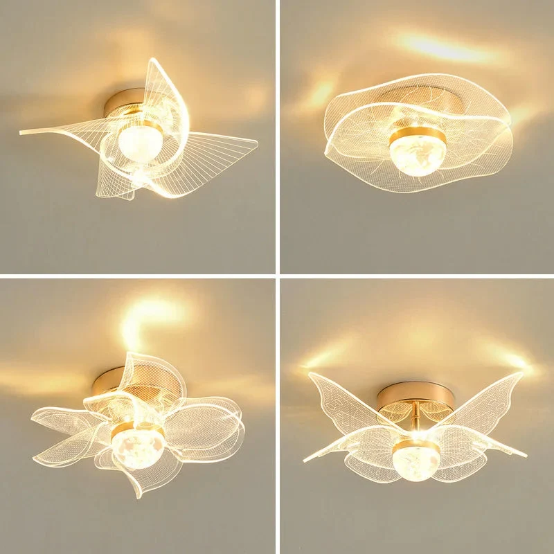 Moderne Nordische LED-Deckenleuchte Gold – Aliova