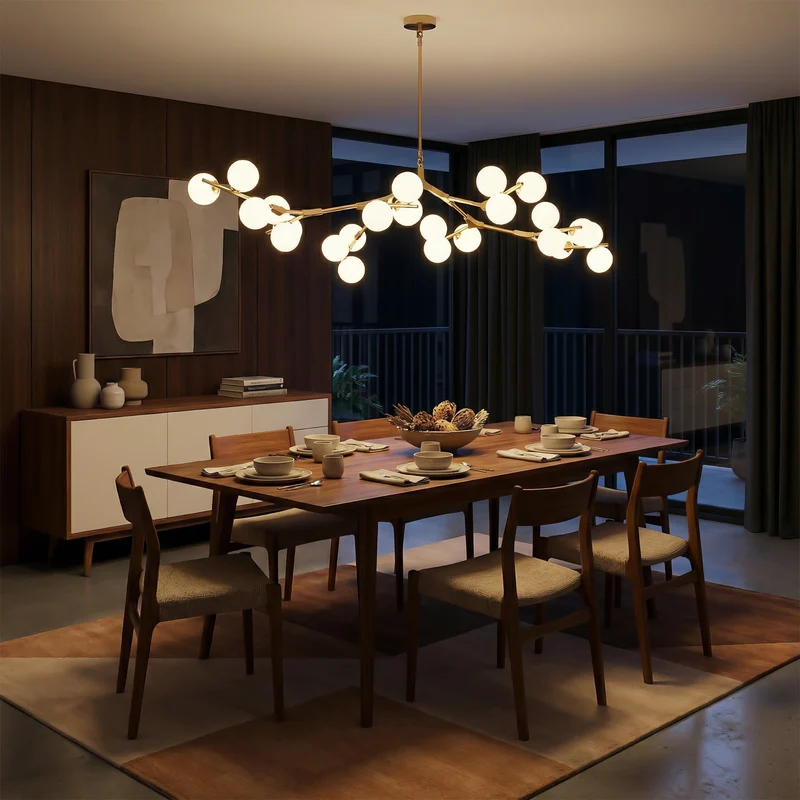 Elegante Hängelampe mit skulpturierten Ästen Raffiniertes Design – Ramura
