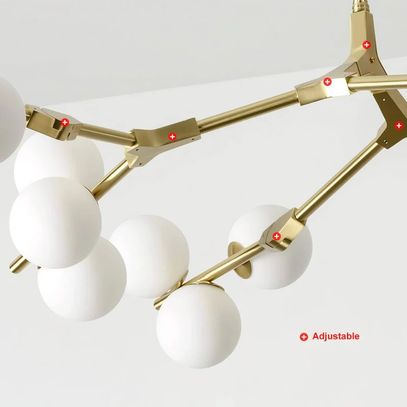 Elegante Hängelampe mit skulpturierten Ästen Raffiniertes Design – Ramura