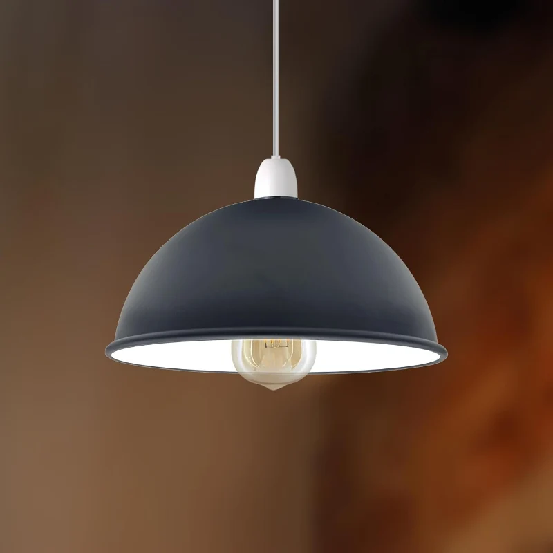 Moderner Industrie Lampenschirm 40 cm Schwarz-Weiß ~3272