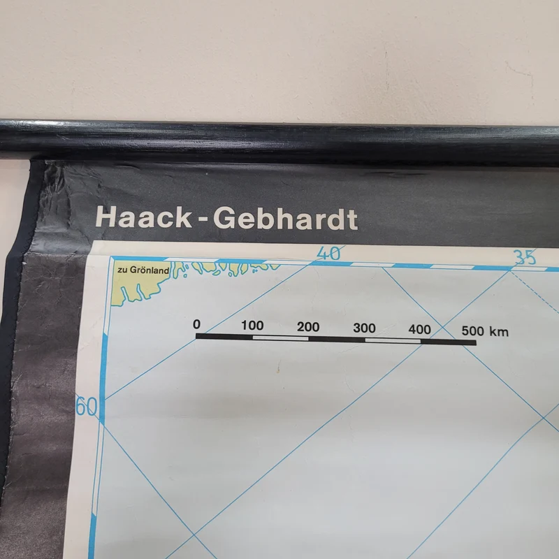Vintage Schulwandkarte Die Staaten Europas – Lehrtafel Rollbild Wanddeko