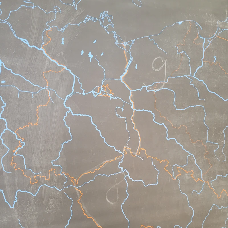 Vintage Schulwandkarte Deutschland Mitteleuropa – Lehrtafel Rollbild Wanddeko