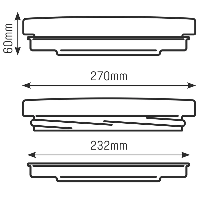 Deckenleuchte 27cm 12W neutralweiß IP44 Schutzbereich 3 geeignet - LED's Light