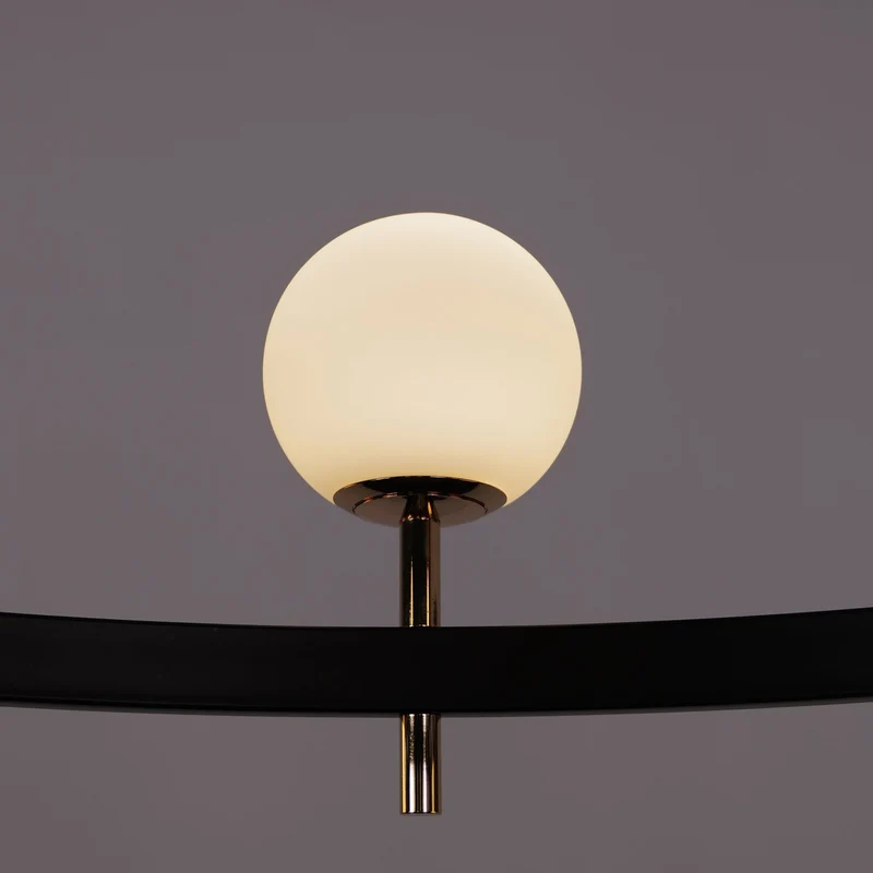 Zeitgenössischer Kronleuchter aus skulpturiertem Glas Elegantes Design Licht 3000K – Ophéa