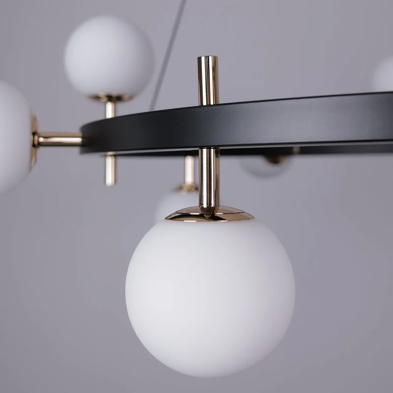 Zeitgenössischer Kronleuchter aus skulpturiertem Glas Elegantes Design Licht 3000K – Ophéa