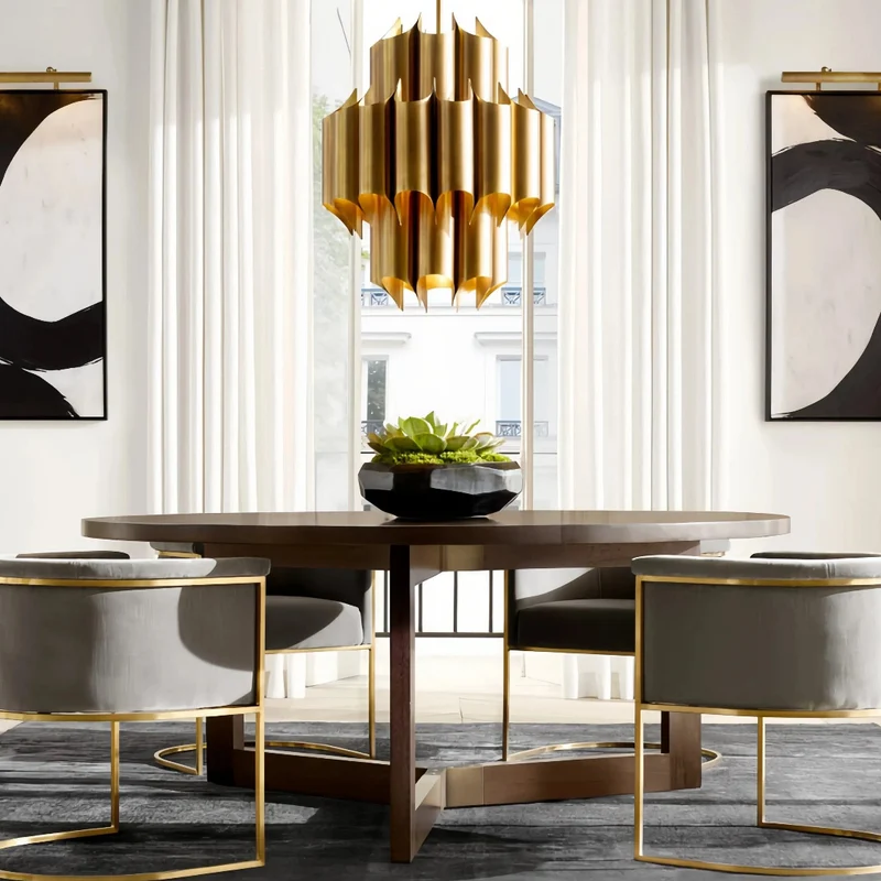 Pendelleuchte Gold im modernen Design für das Esszimmer