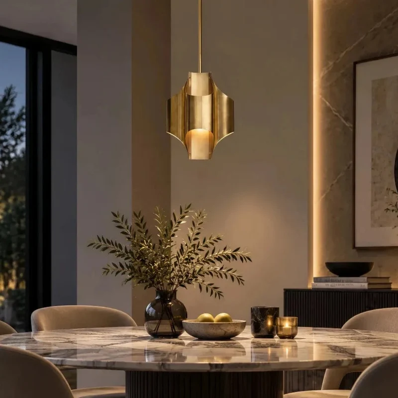 Pendelleuchte Gold im modernen Design für das Esszimmer
