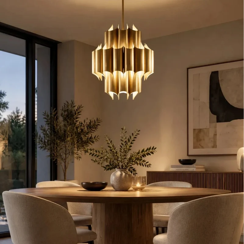 Pendelleuchte Gold im modernen Design für das Esszimmer