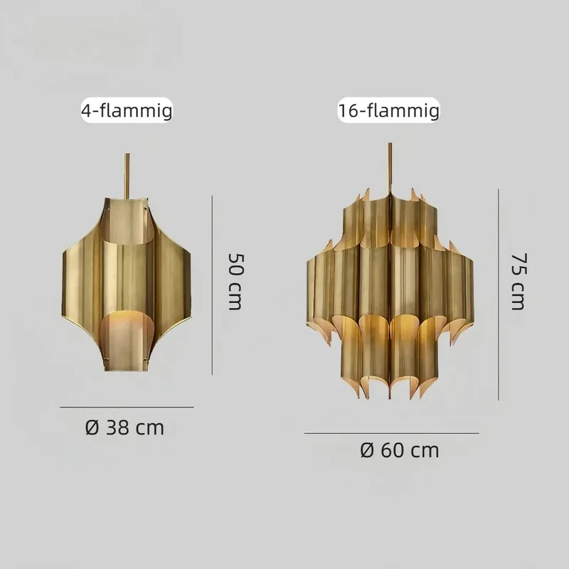 Pendelleuchte Gold im modernen Design für das Esszimmer